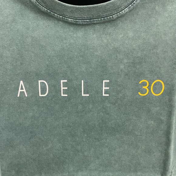 Adele 30 Womens Small Tour Green Acid Wash  Concert Crewneck T-Shirt NIP - Picture 2 of 6